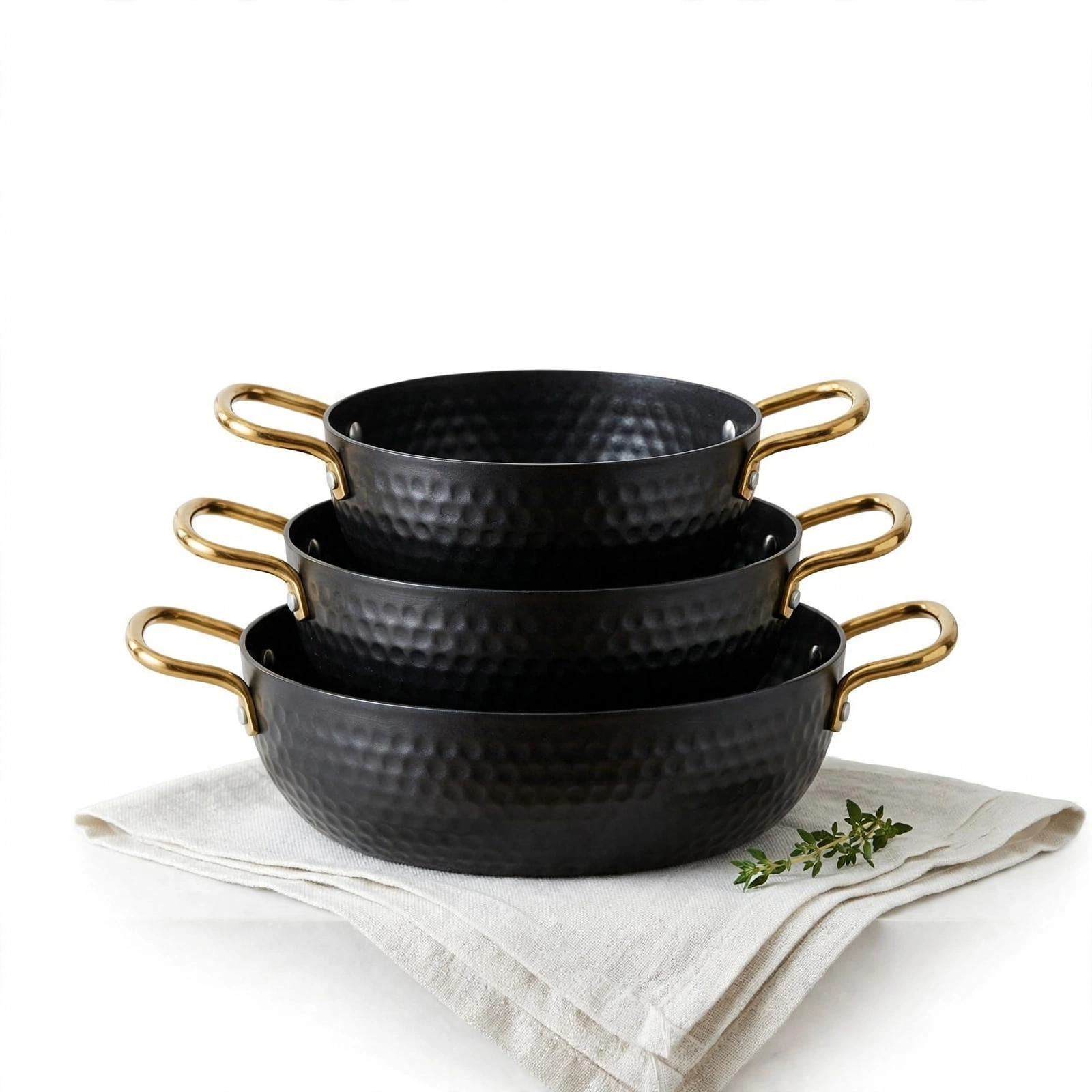 Hammered Non-Stick 3-Piece Cookware Set