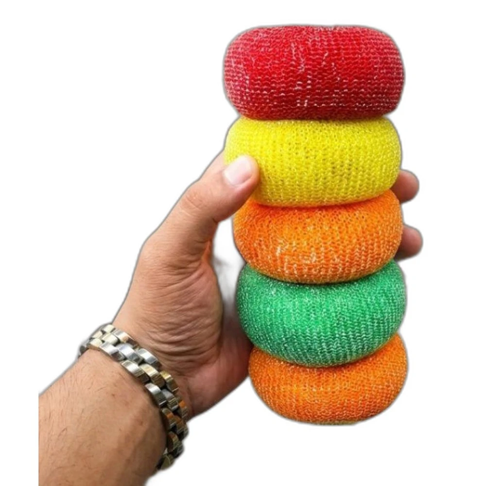 Plastic Mesh Pot Scrubber Set