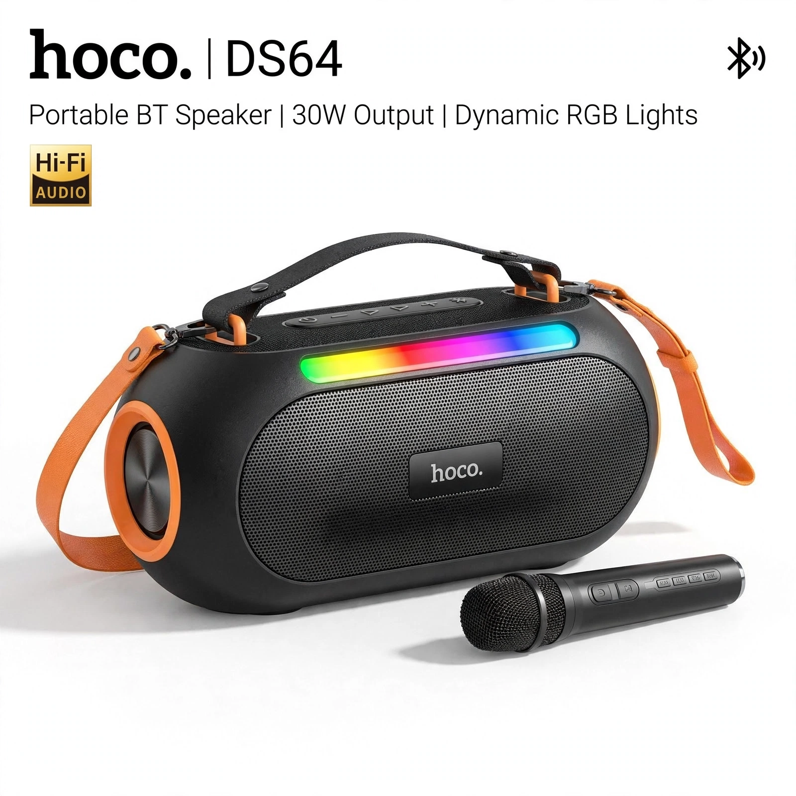 Bluetooth Karaoke Speaker with 2 Microphones