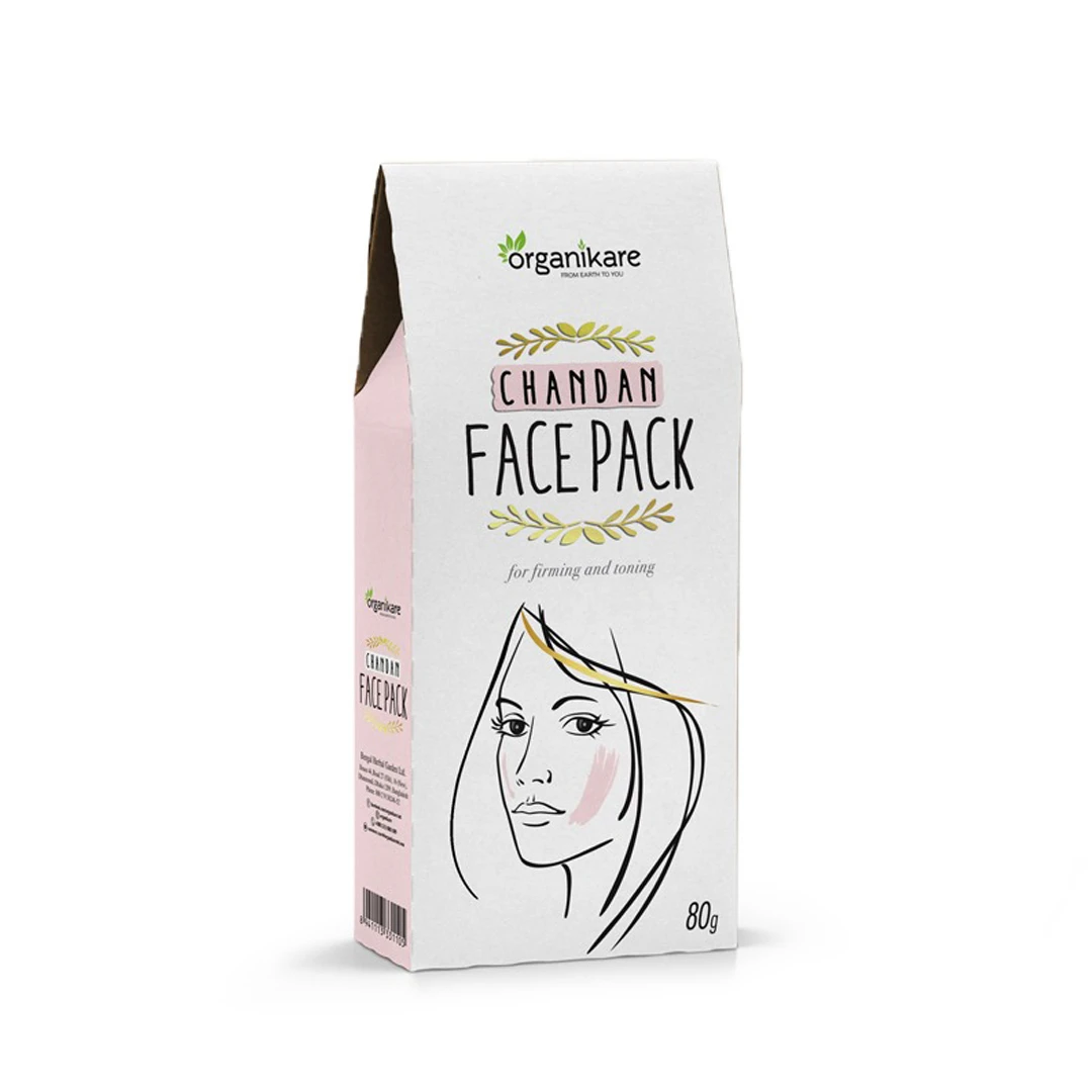 Organikare Pure Chandan Face Pack – Cooling Sandalwood Formula for Bright & Blemish-Free Skin