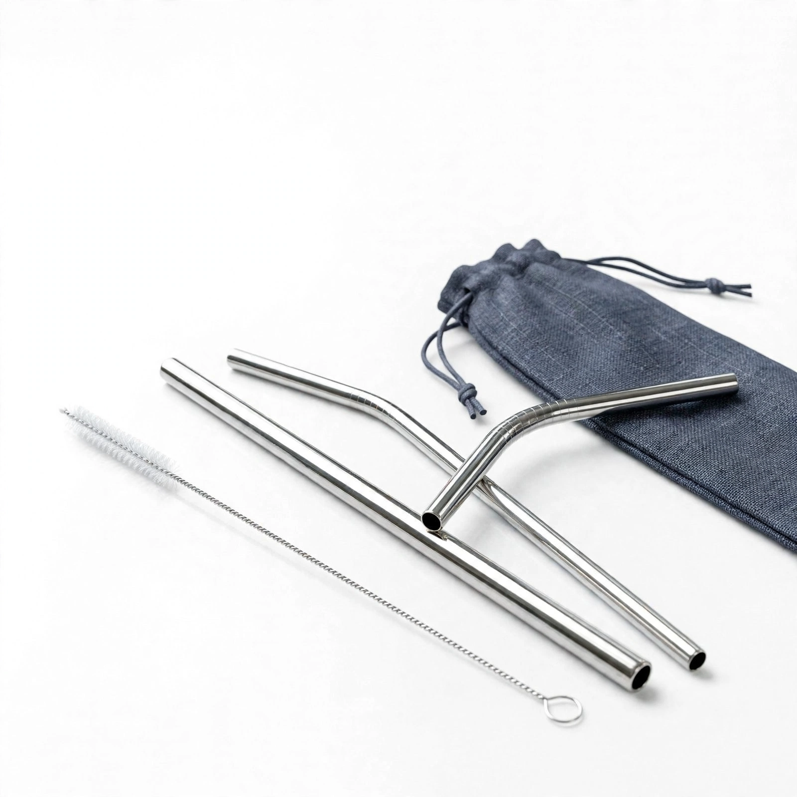 Premium Stainless Steel Reusable Straw Kit