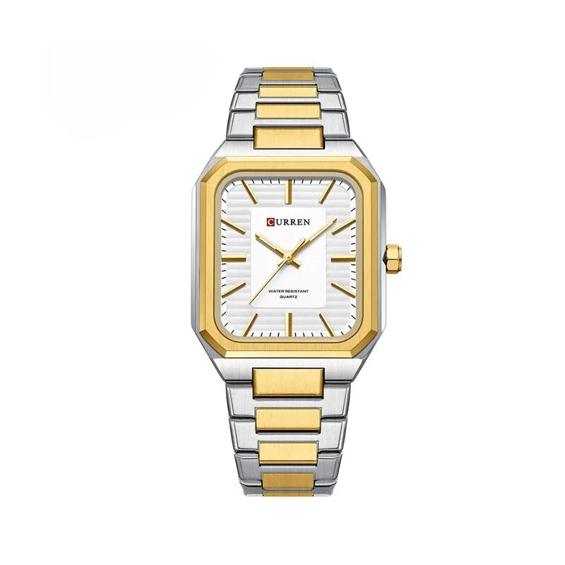 Curren 8457 Luxury Stainless Steel Men’s Watch – Two-Tone Silver & Gold