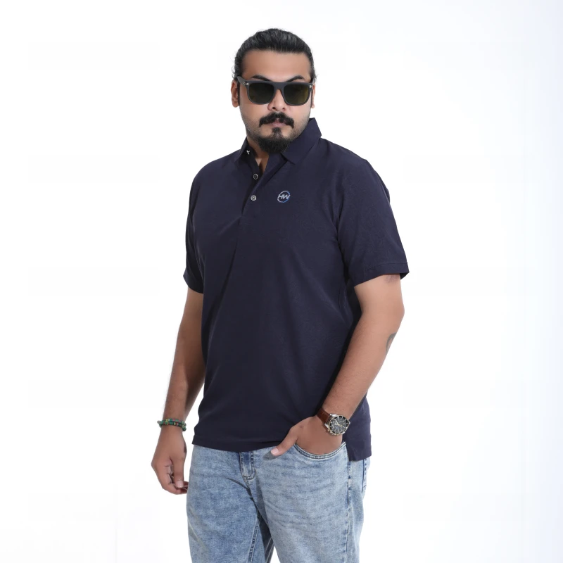 Men's Classic Navy Blue Polo T-Shirt