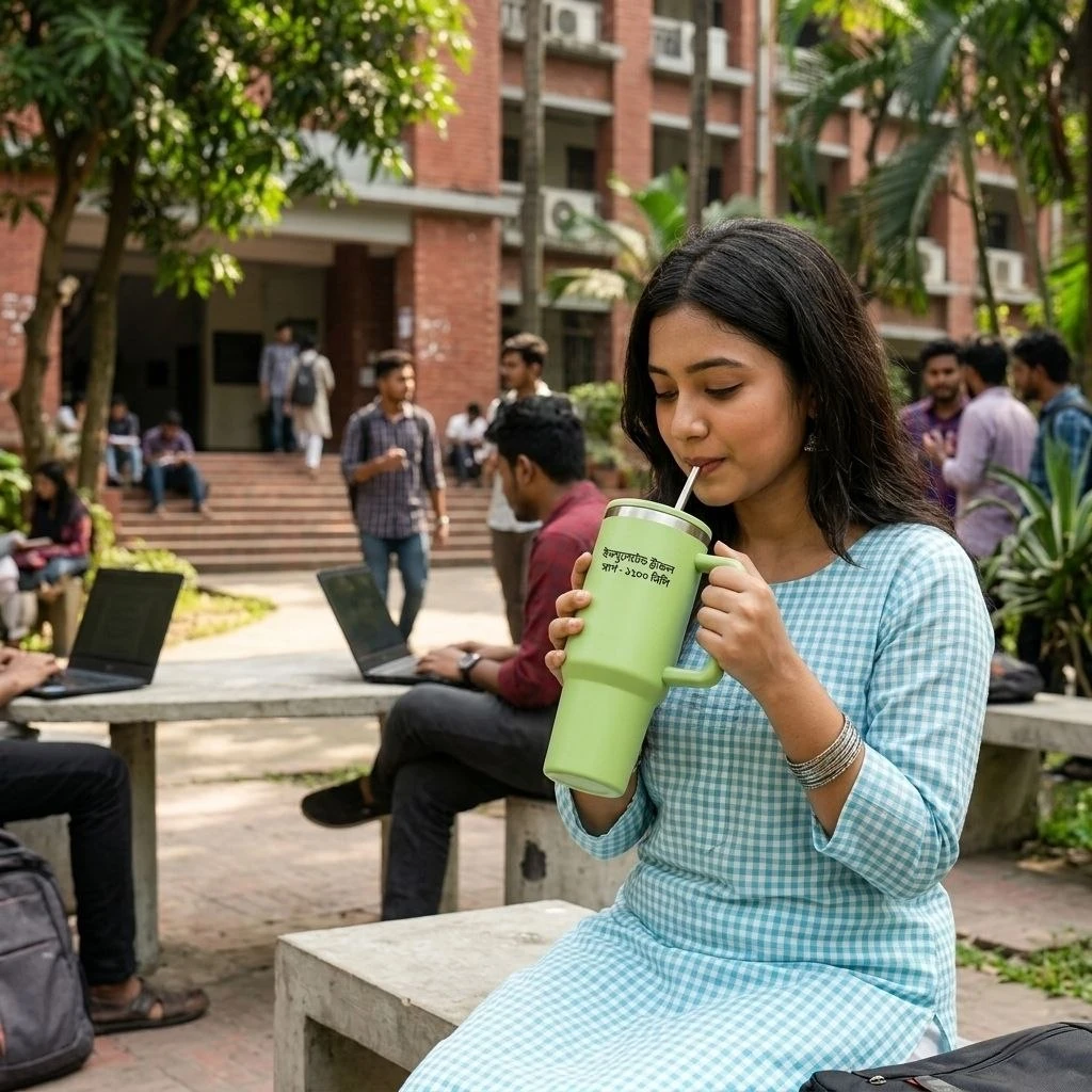 Double-Wall Insulated Travel Tumbler with Handle