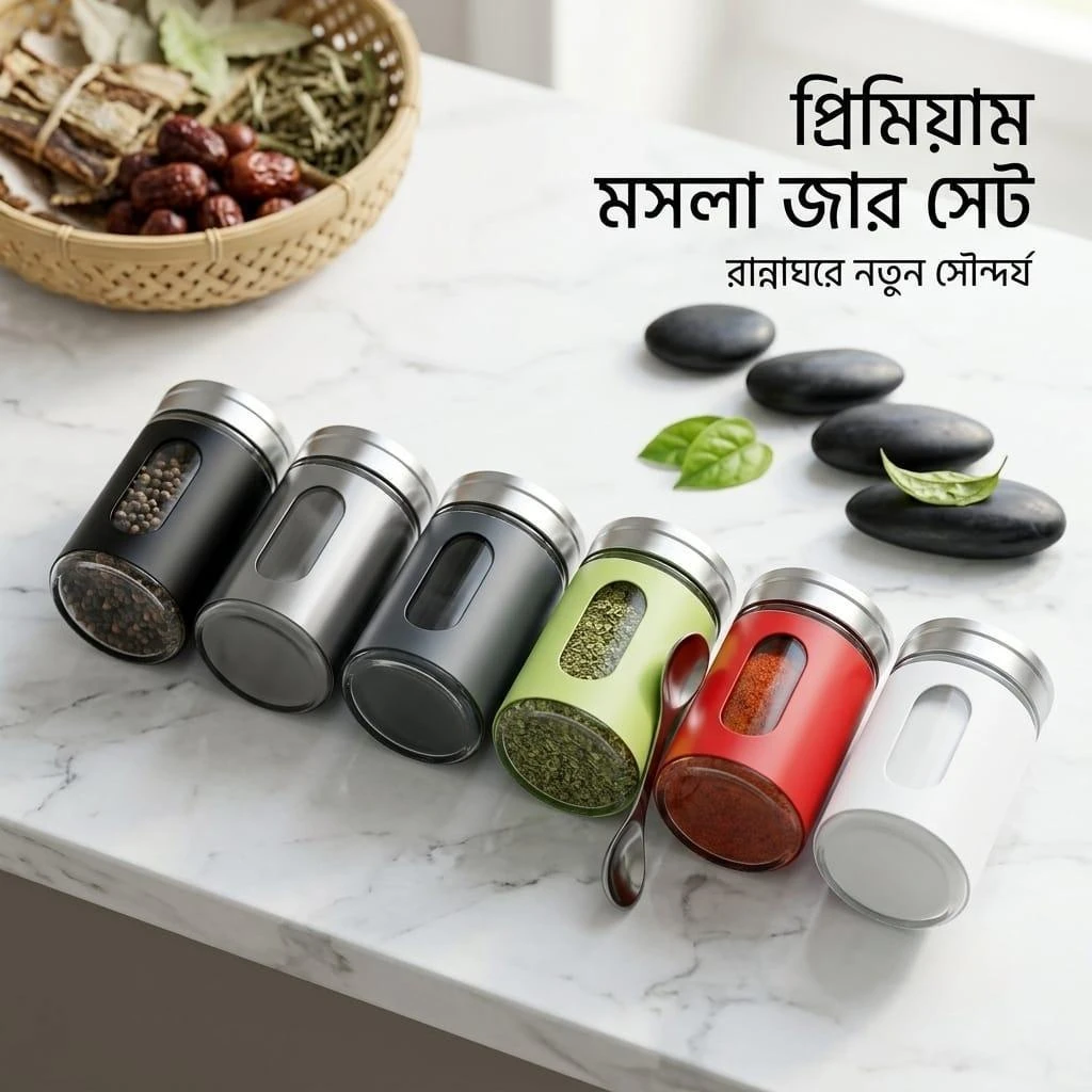Stainless Steel Spice Jar Set