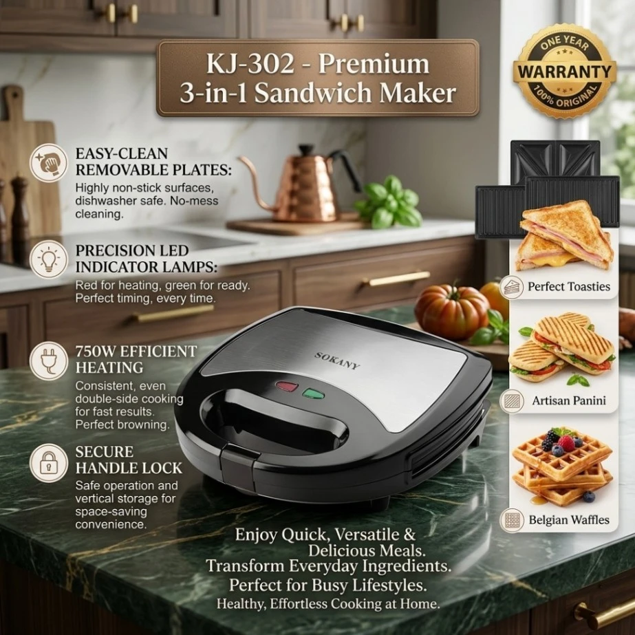 KI-302 3-in-1 Sandwich Maker
