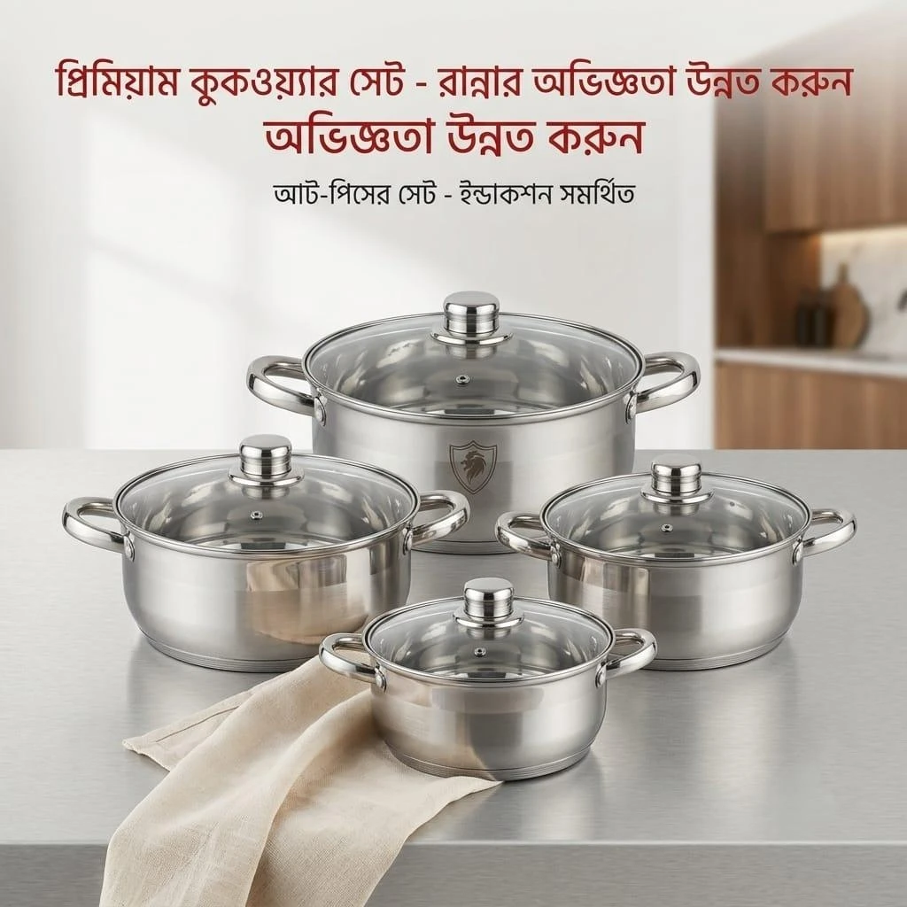 Kaisa Villa 8-Piece Induction Cookware Set