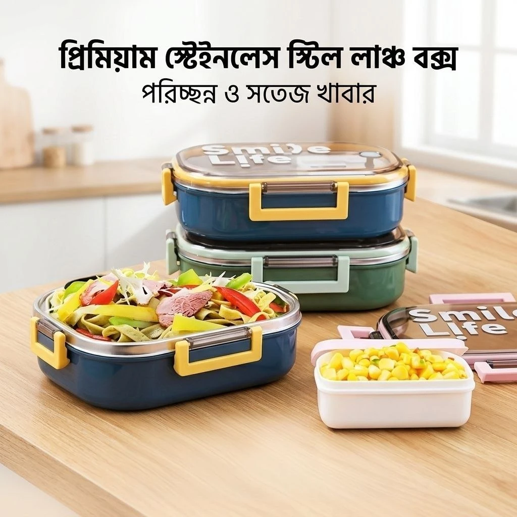 Smile Life Stainless Steel Lunch Box Set