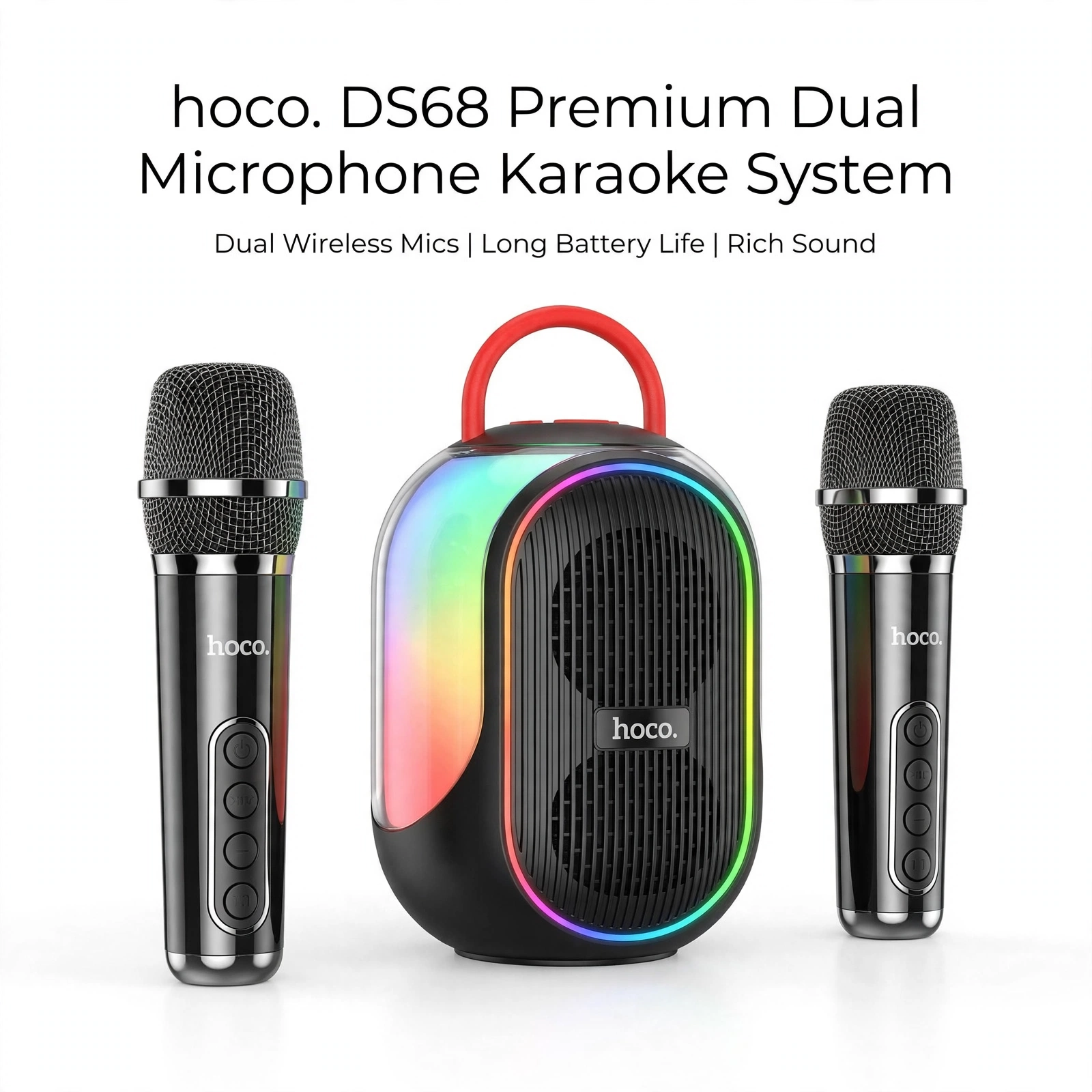 Karaoke Speaker System with 2 Mics