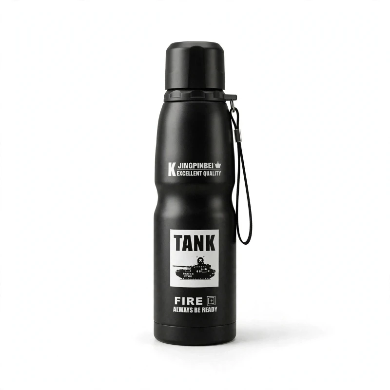 Jingpinbei Tactical Flask – Insulated Steel Bottle, Hot & Cold