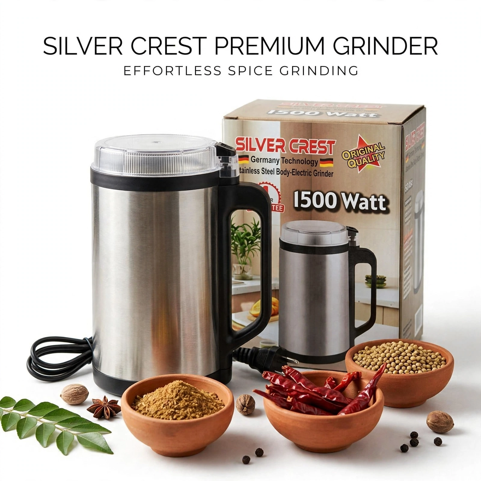 Silver Crest Premium Grinder