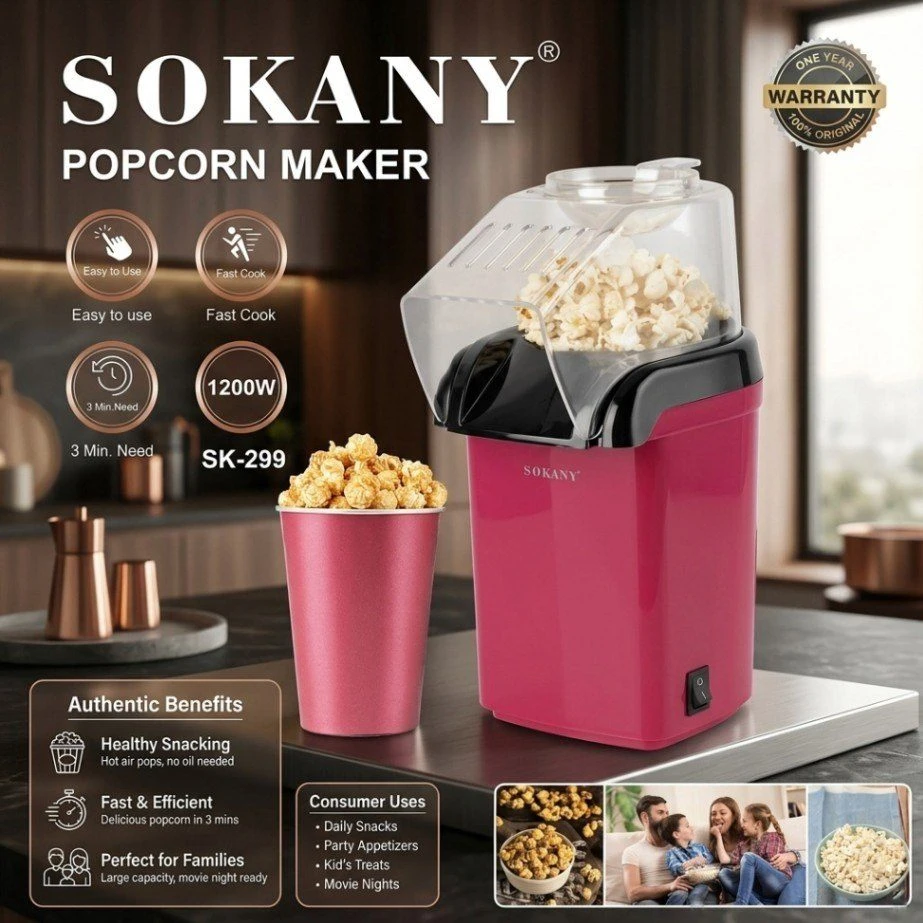 SOKANY Popcorn Maker 1200W