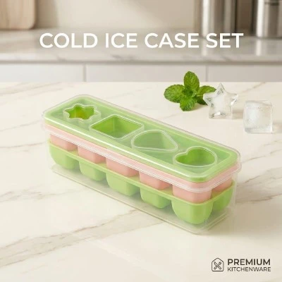 Cold Ice Case Multi-Shape Ice Cube Tray Set