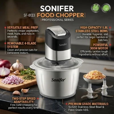 Sonifer SF-8135 Electric Food Chopper 1.8L
