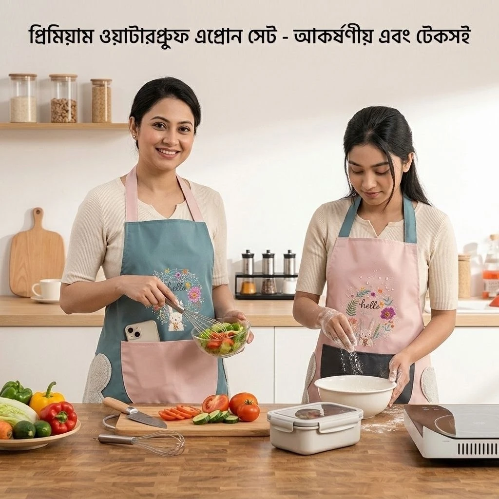 Premium Waterproof Kitchen Apron Set