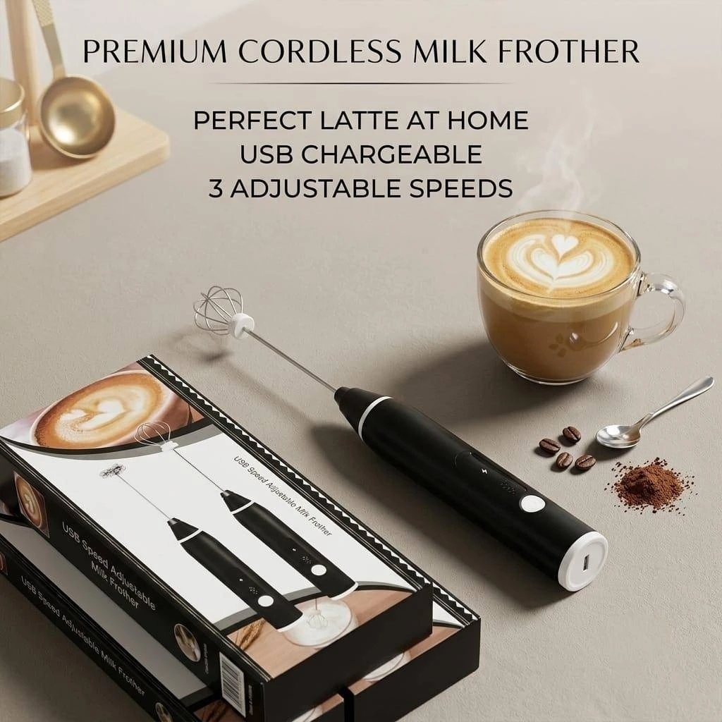 Cordless Milk Frother 3-Speed
