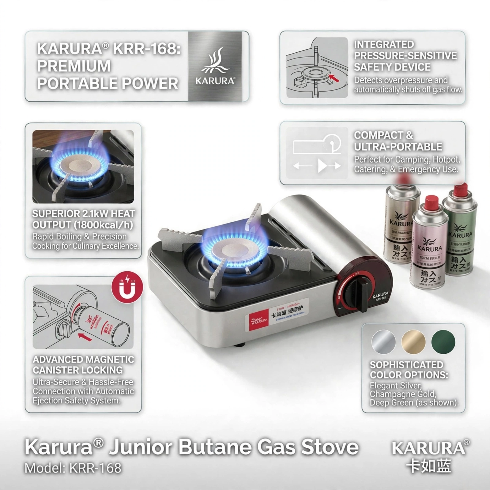 KARURA Junior Butane Gas Stove KRB-168