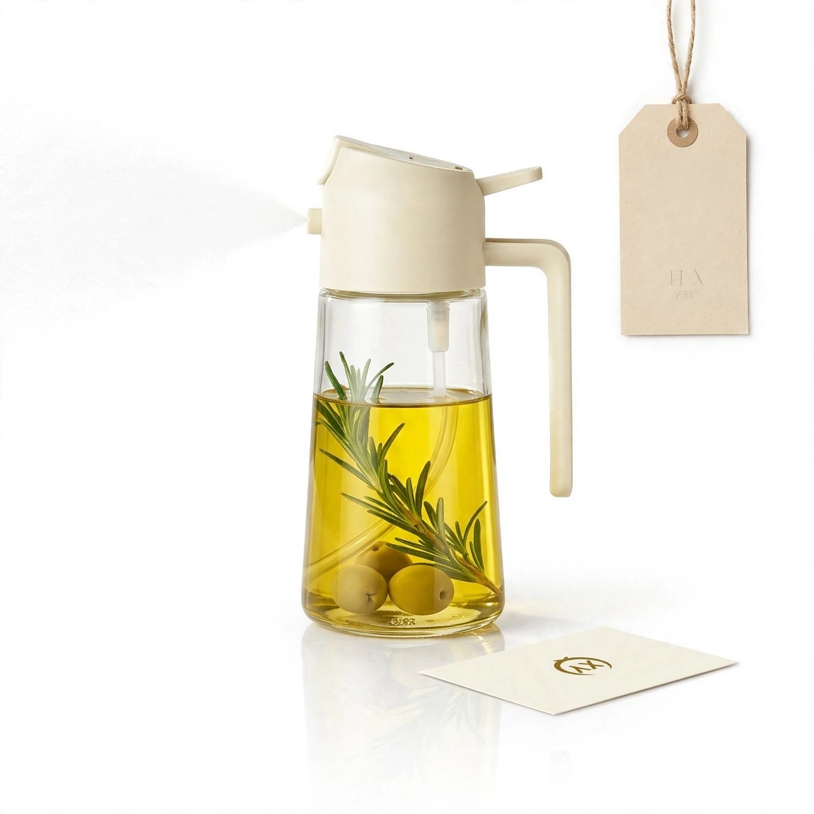 2-in-1 Glass Oil Sprayer and Dispenser Bottle